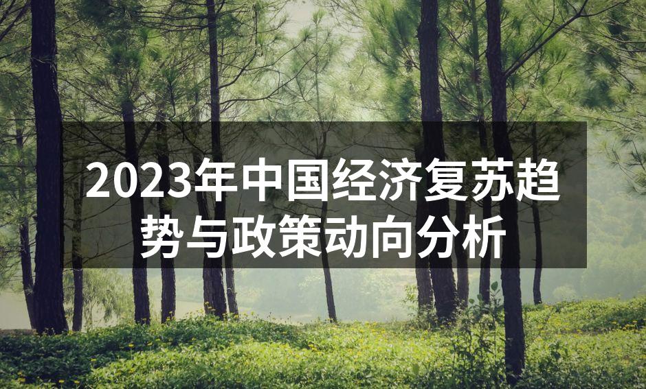 2023年中国经济复苏趋势与政策动向分析